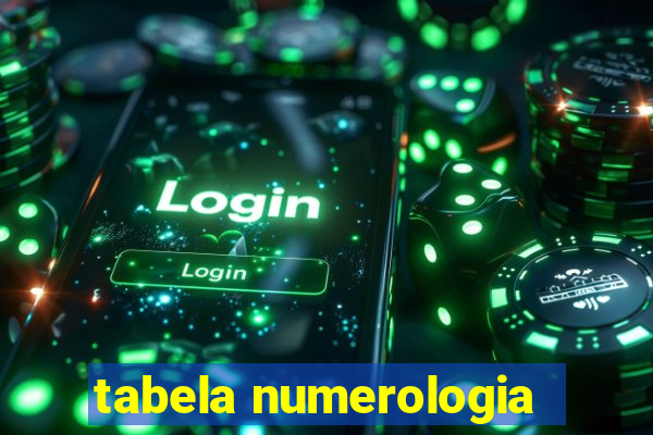 tabela numerologia